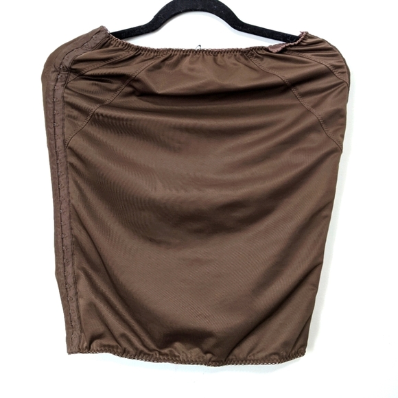 Guess Marciano Brown Stretchy Lingerie Slip Pencil Midi Skirt M - Picture 2 of 5